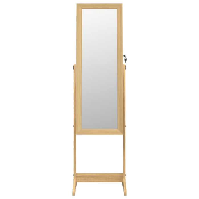 Schmuckschrank mit Spiegel & LED-Beleuchtung Freistehend