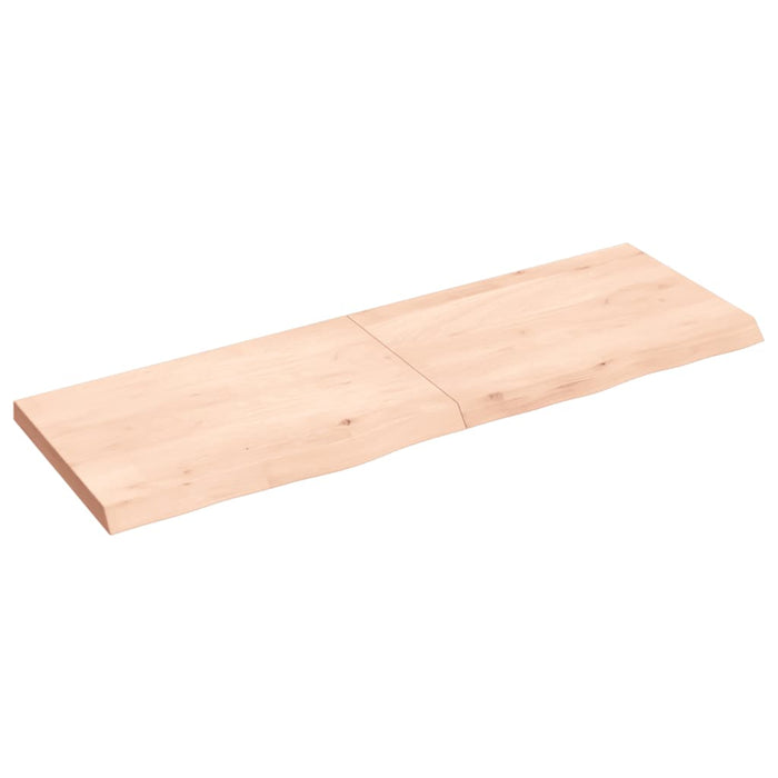 Wandregal 120x40x4 cm Massivholz Eiche Unbehandelt