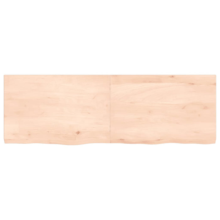 Wandregal 120x40x4 cm Massivholz Eiche Unbehandelt