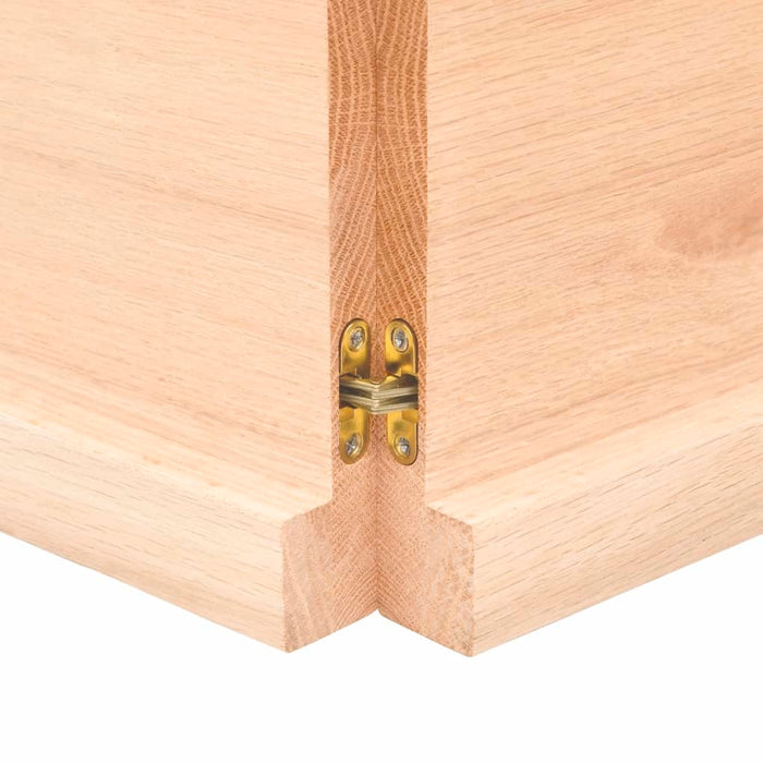 Wandregal 120x40x4 cm Massivholz Eiche Unbehandelt
