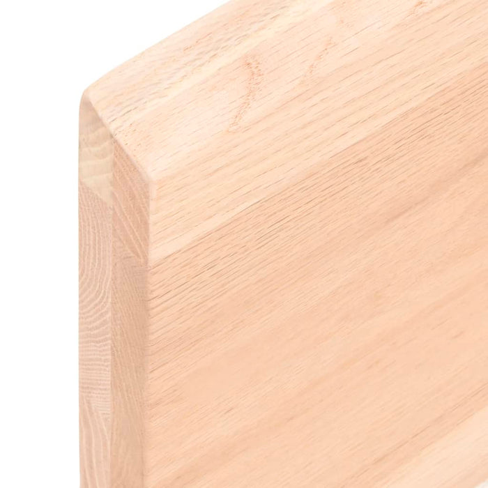 Wandregal 120x40x4 cm Massivholz Eiche Unbehandelt