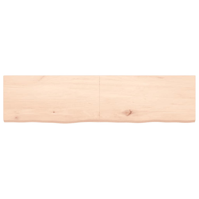 Wall shelf 160x40x4 cm solid oak wood untreated