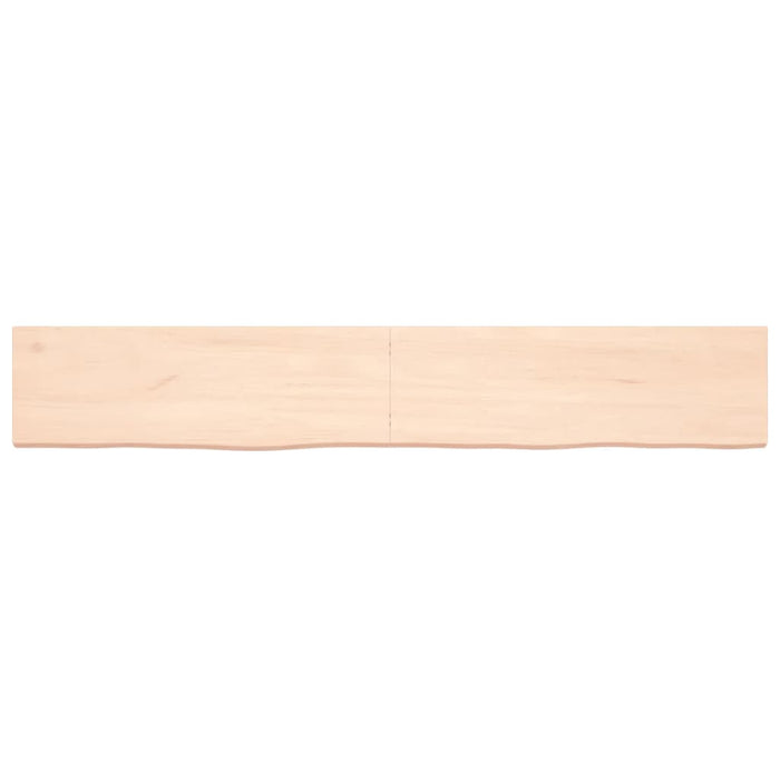 Wall shelf 180x30x4 cm solid oak wood untreated