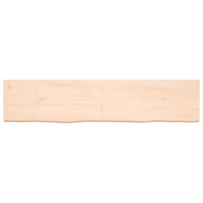 Wandregal 180x40x6 cm Massivholz Eiche Unbehandelt