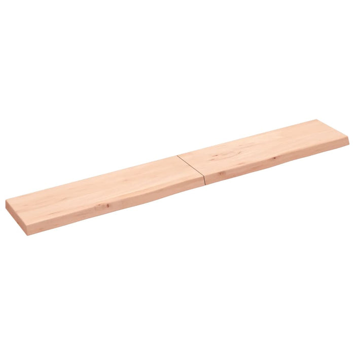 Wandregal 200x30x6 cm Massivholz Eiche Unbehandelt