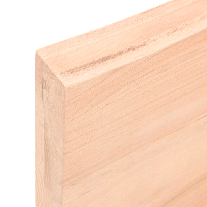 Wandregal 200x30x6 cm Massivholz Eiche Unbehandelt