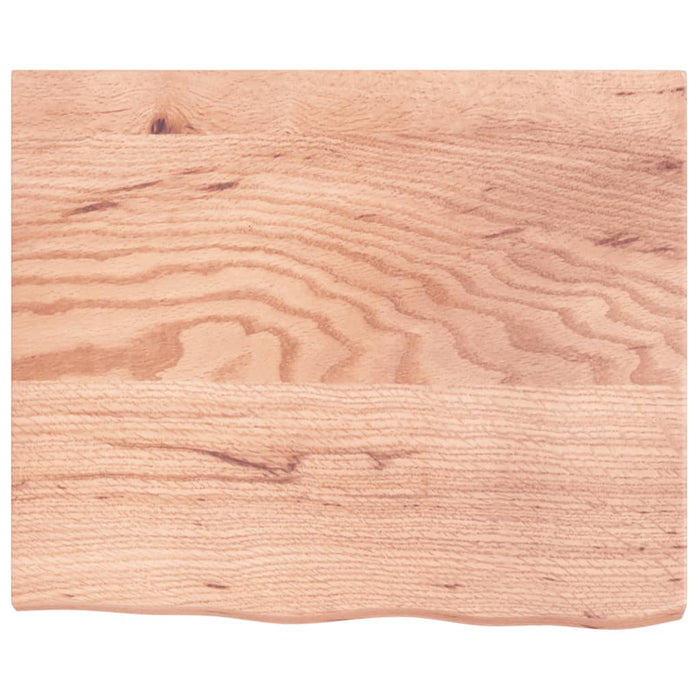 Wandregal Hellbraun 60x50x4 cm Massivholz Eiche Behandelt