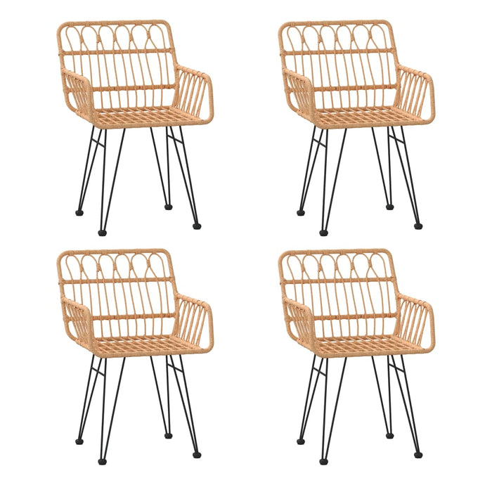 5-tlg. Garten-Essgruppe Poly Rattan