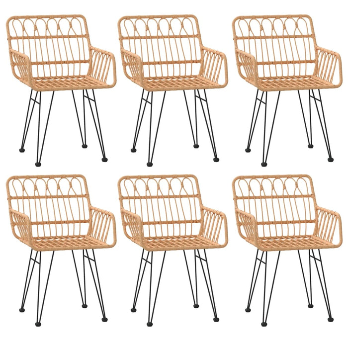 7-tlg. Garten-Essgruppe Poly Rattan