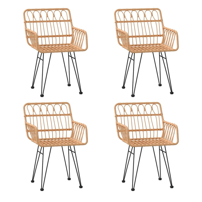 5-tlg. Garten-Essgruppe Poly Rattan