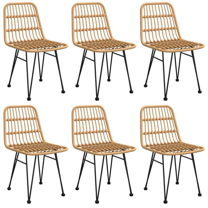 7-tlg. Garten-Essgruppe Poly Rattan