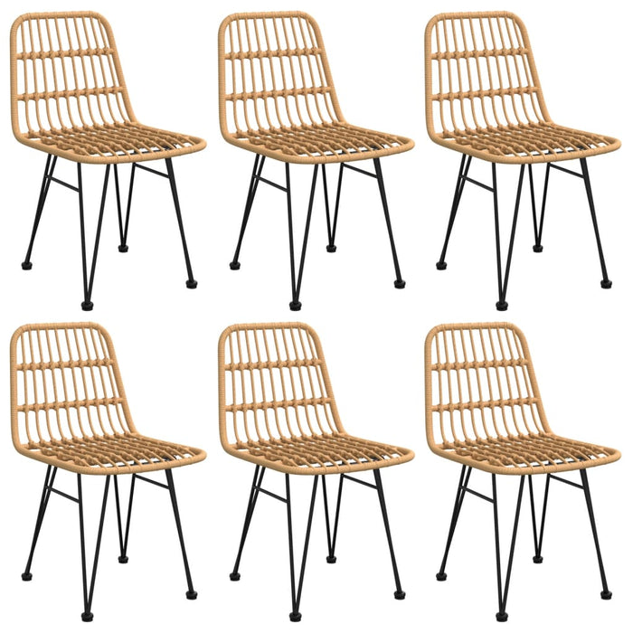 7-tlg. Garten-Essgruppe Poly Rattan