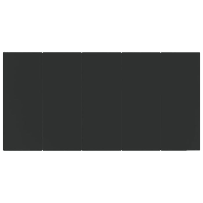 7-tlg. Garten-Essgruppe Schwarz Poly Rattan