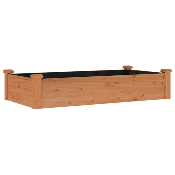 Raised bed with insert brown 120x60x25 cm solid fir wood