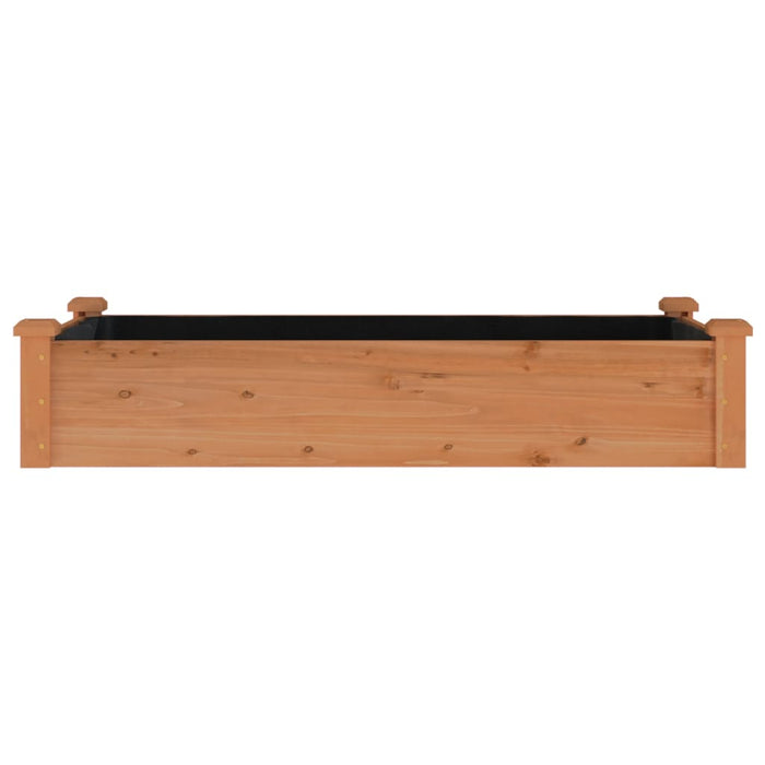 Raised bed with insert brown 120x60x25 cm solid fir wood