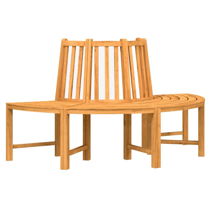 Baumbank Halbrund Ø160 cm Massivholz Teak