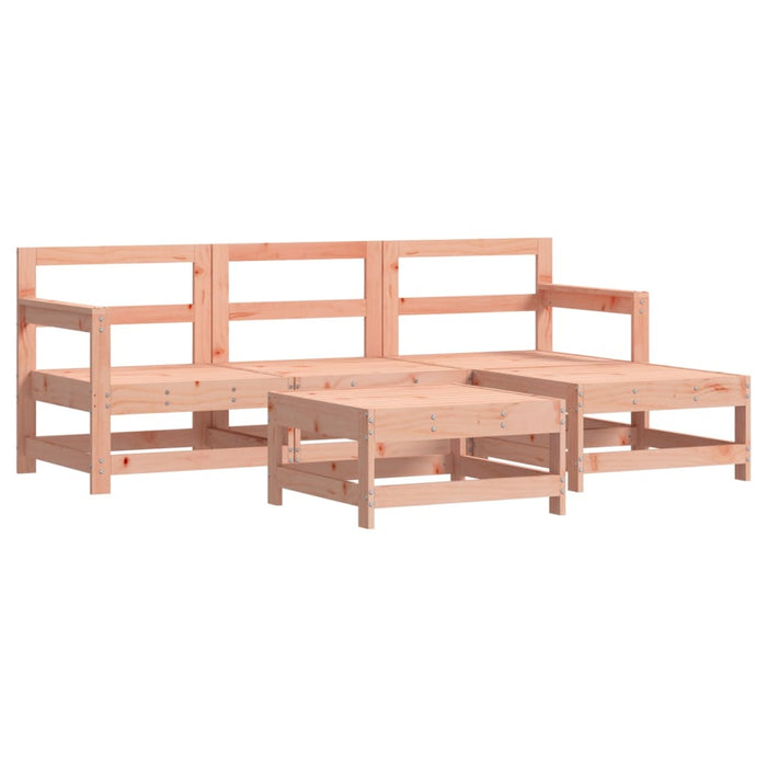 5-tlg. Garten-Lounge-Set mit Kissen Massivholz Douglasie