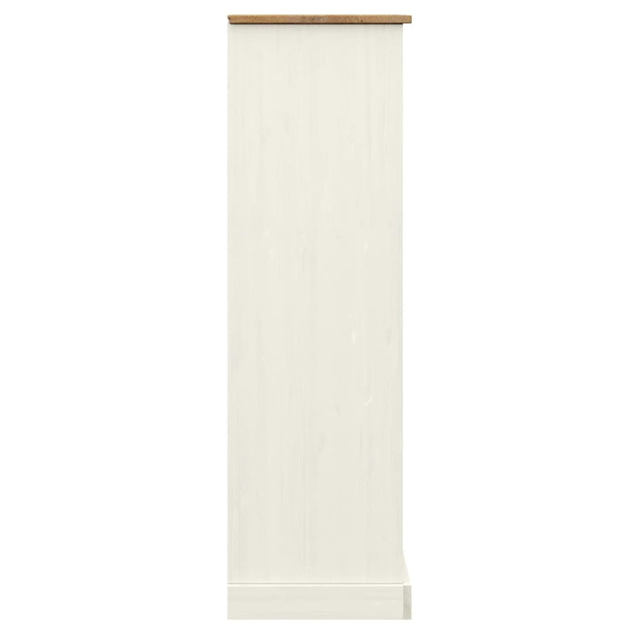 Bücherregal VIGO Weiß 90x35x114,5 cm Massivholz Kiefer