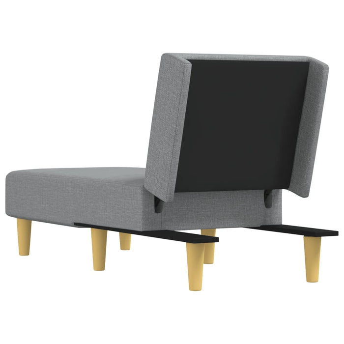Chaiselongue Hellgrau Stoff