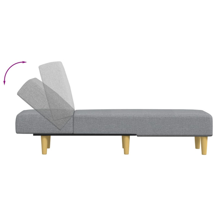 Chaiselongue Hellgrau Stoff