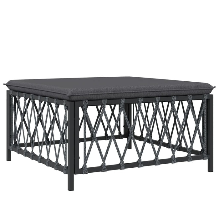 10 pcs. Garden lounge set with cushions anthracite steel