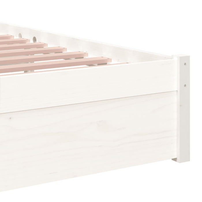 Massivholzbett Weiß 90x190 cm Kiefer