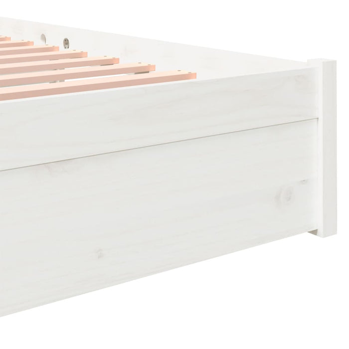 Massivholzbett Weiß 150x200 cm King Size Kiefer