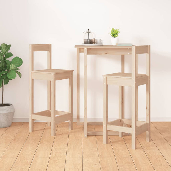Bar stools 2 pieces 40x41.5x112 cm solid pine wood