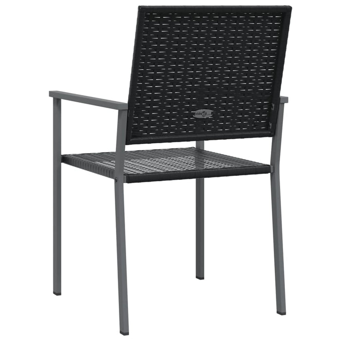 Garden chairs 4 pcs. Black 54x62.5x89 cm poly rattan