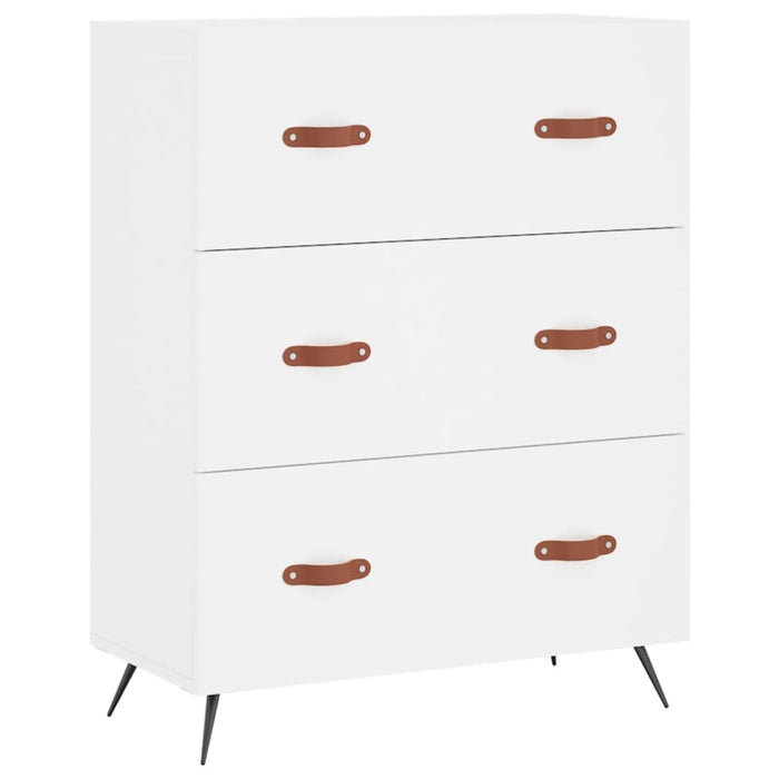 Chest of drawers white 69.5x34x90 cm made of wood