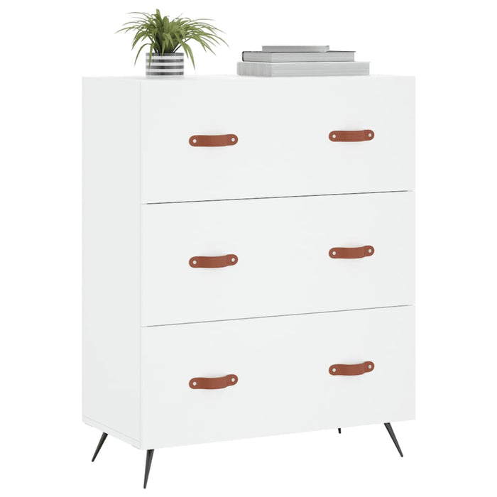 Chest of drawers white 69.5x34x90 cm made of wood