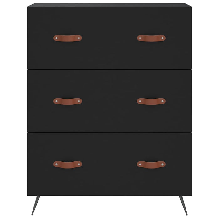 Kommode Schwarz 69,5x34x90 cm Holzwerkstoff