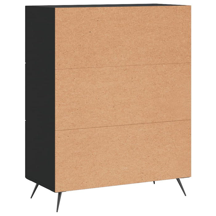 Kommode Schwarz 69,5x34x90 cm Holzwerkstoff