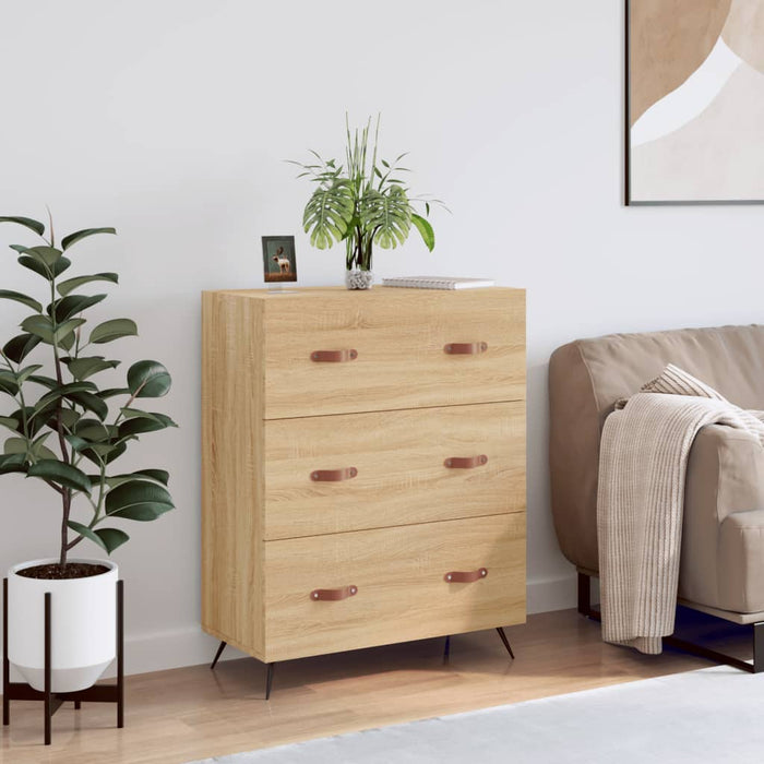 Chest of drawers Sonoma oak 69.5x34x90 cm made of wood