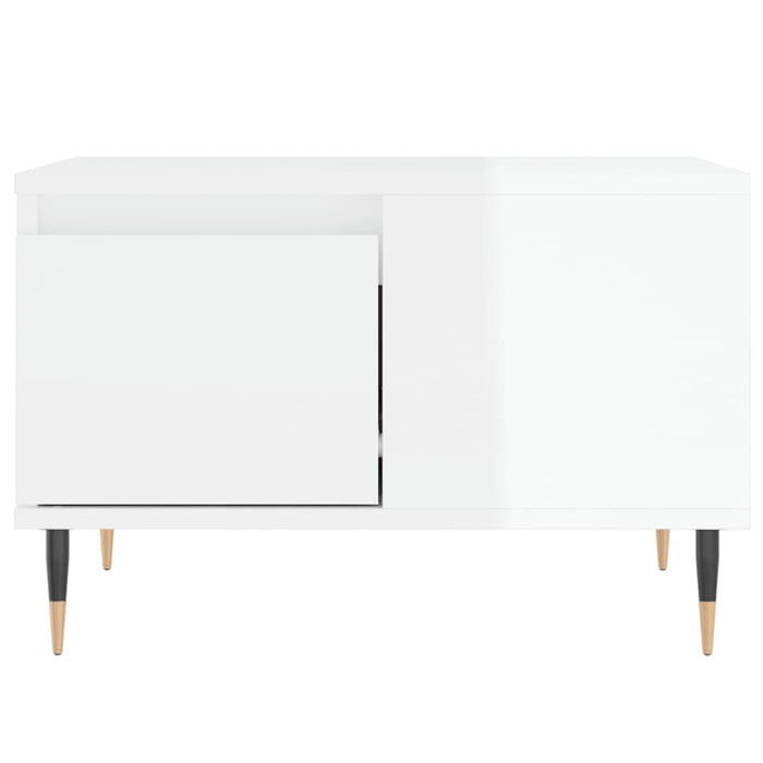 Couchtisch Hochglanz-Weiß 55x55x36,5 cm Holzwerkstoff