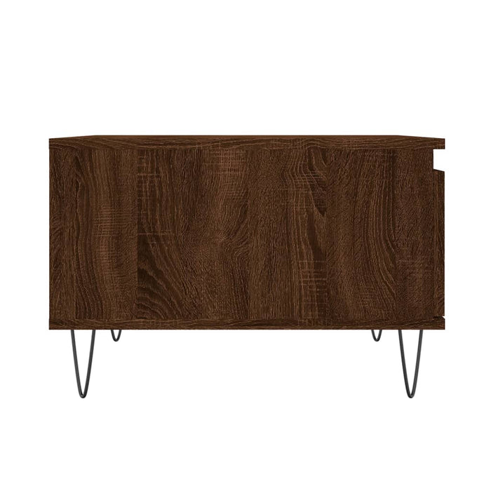 Coffee table brown oak look 55x55x36.5 cm made of wood