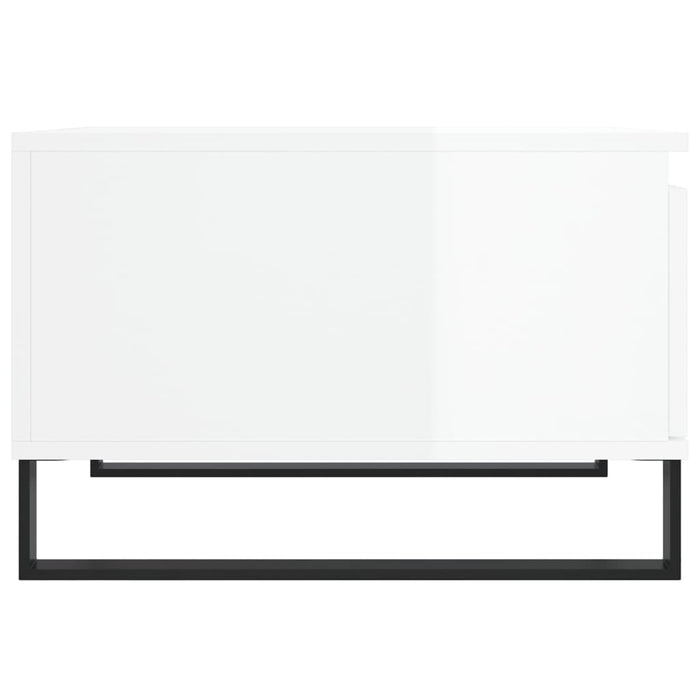 Coffee table high-gloss white 55x55x36.5 cm made of wood