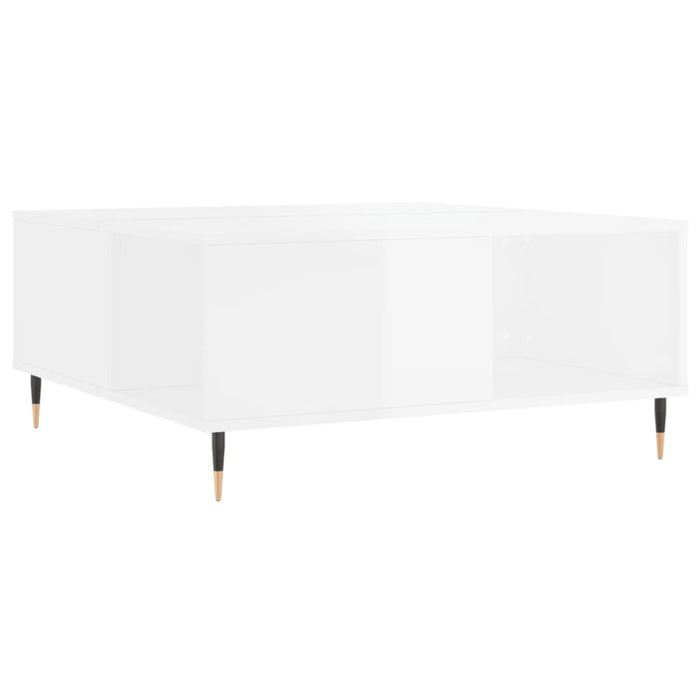 Couchtisch Hochglanz-Weiß 80x80x36,5 cm Holzwerkstoff