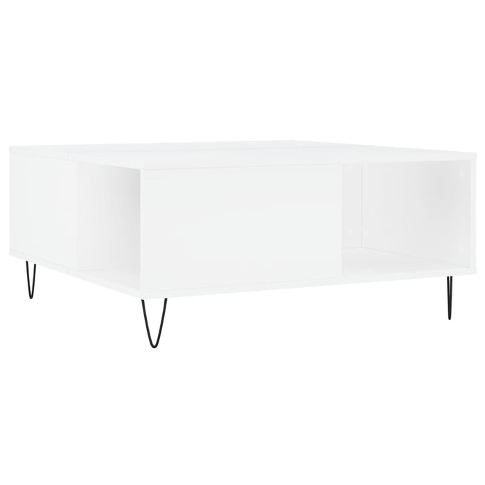 Couchtisch Weiß 80x80x36,5 cm Holzwerkstoff