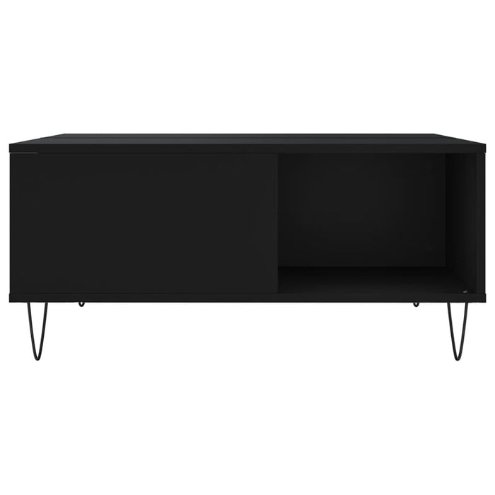 Coffee table black 80x80x36.5 cm made of wood