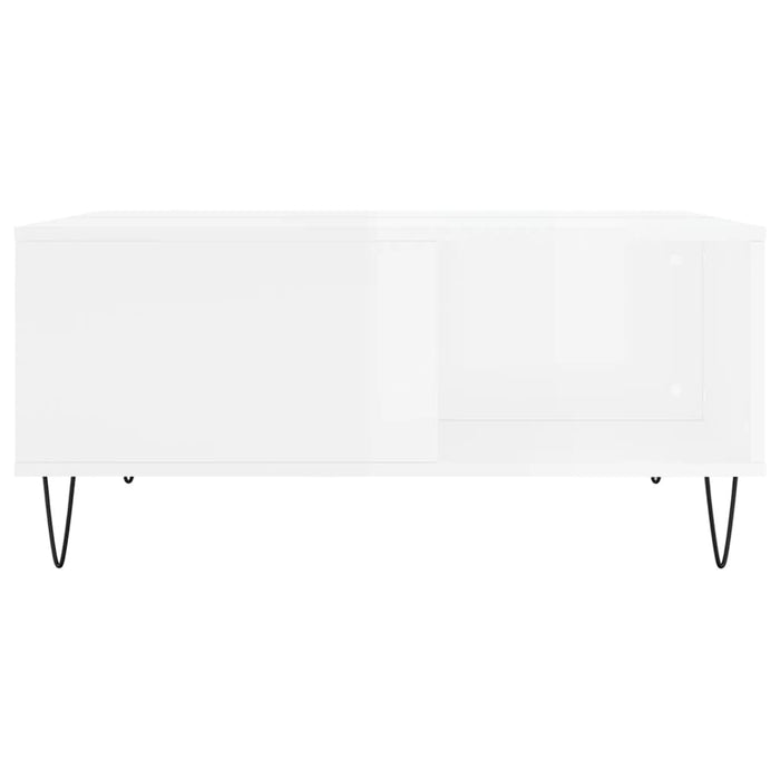 Couchtisch Hochglanz-Weiß 80x80x36,5 cm Holzwerkstoff