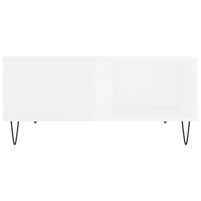 Couchtisch Hochglanz-Weiß 80x80x36,5 cm Holzwerkstoff