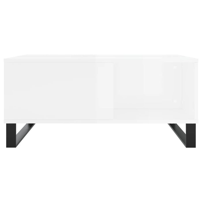 Couchtisch Hochglanz-Weiß 80x80x36,5 cm Holzwerkstoff