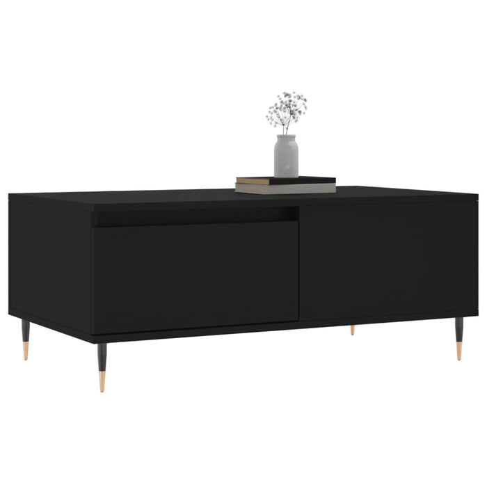 Coffee table black 90x50x36.5 cm made of wood