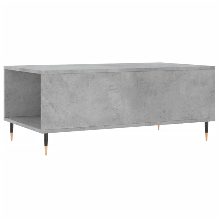 Coffee table concrete gray 90x50x36.5 cm made of wood