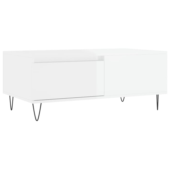 Couchtisch Hochglanz-Weiß 90x50x36,5 cm Holzwerkstoff