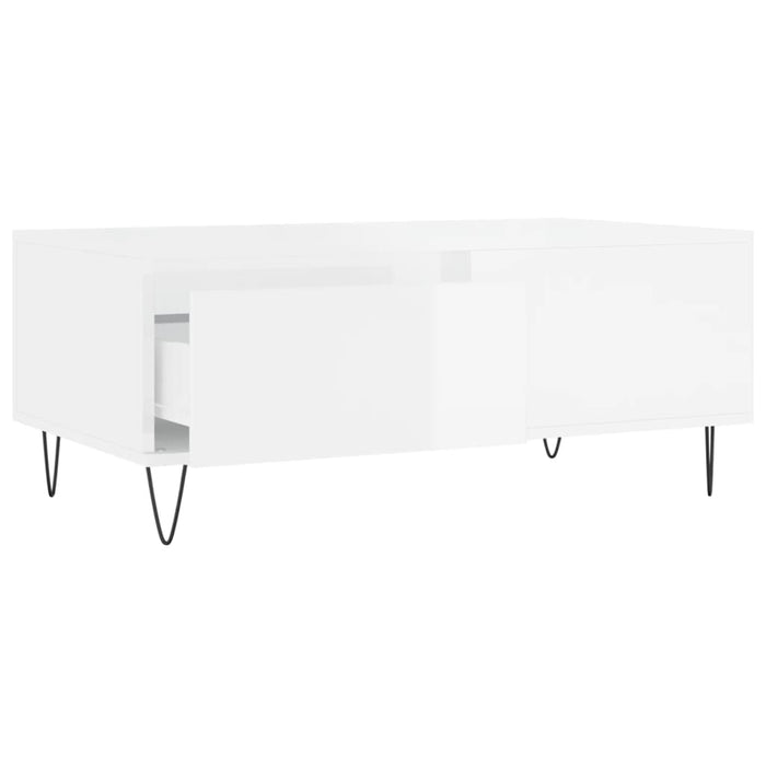 Couchtisch Hochglanz-Weiß 90x50x36,5 cm Holzwerkstoff