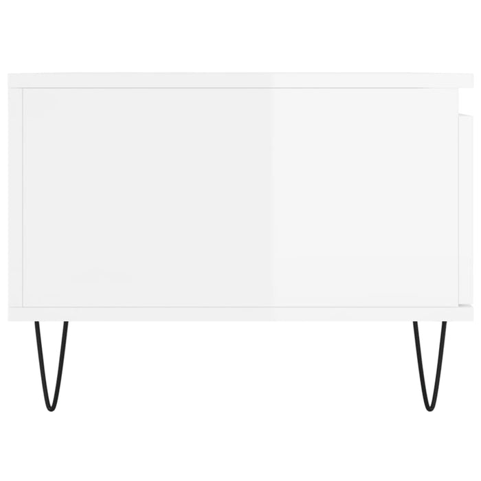 Couchtisch Hochglanz-Weiß 90x50x36,5 cm Holzwerkstoff