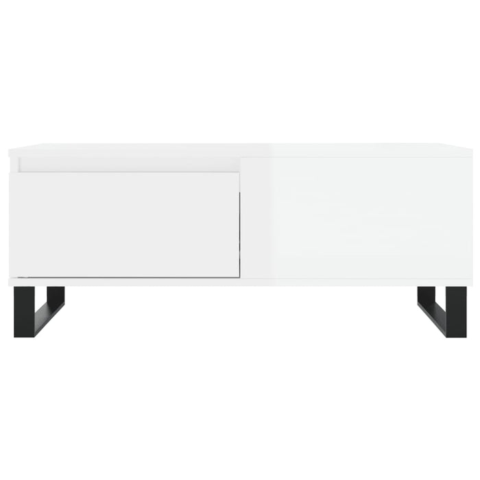 Couchtisch Hochglanz-Weiß 90x50x36,5 cm Holzwerkstoff