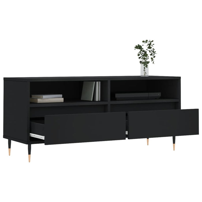 TV-Schrank Schwarz 100x34,5x44,5 cm Holzwerkstoff